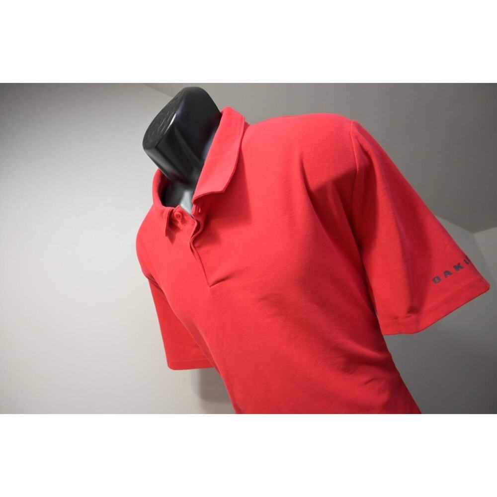 Oakley Golf Polo Mens XL Red‎ Hydrolix Athletic Wicking Shirt Good